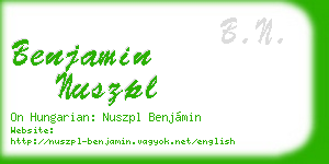 benjamin nuszpl business card
